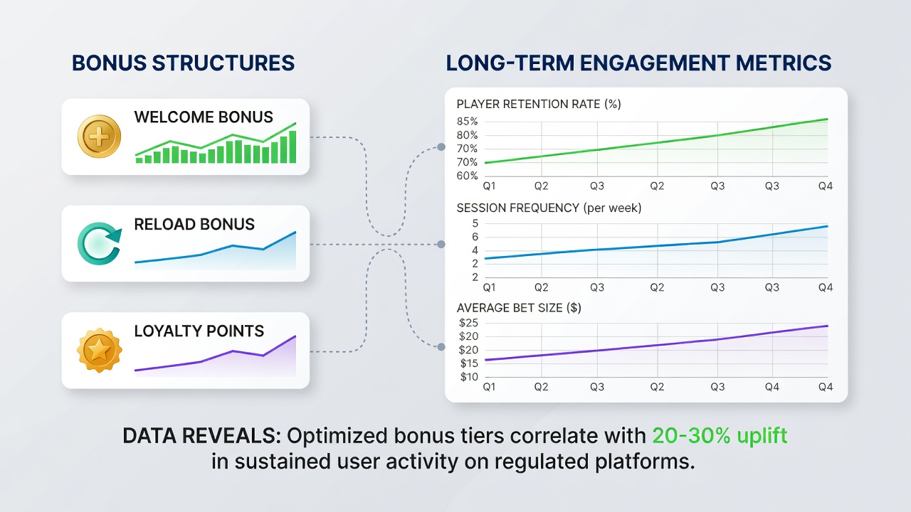 Graph illustrating retention rates tied to different bonus incentive models