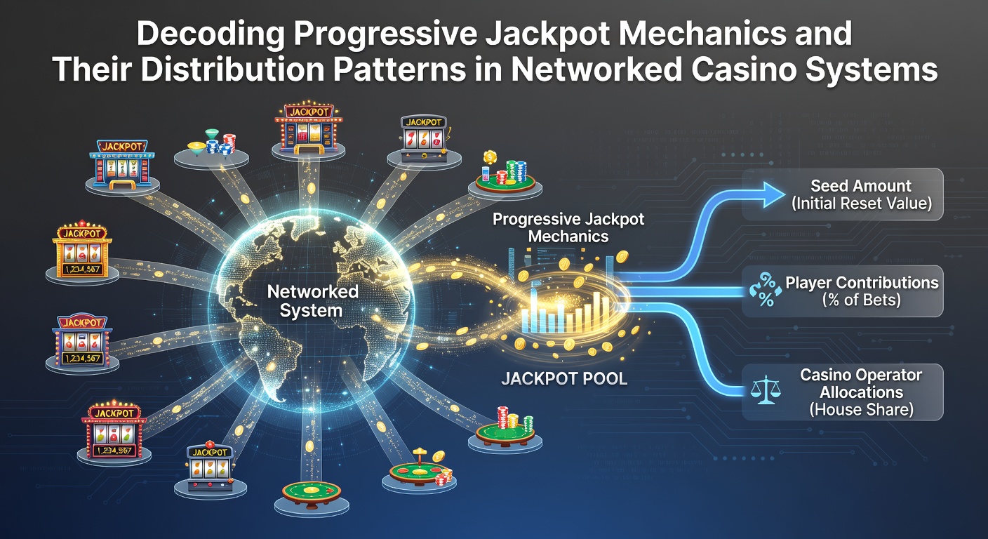 Diagram showing how progressive jackpots pool contributions across multiple casino machines in a networked system