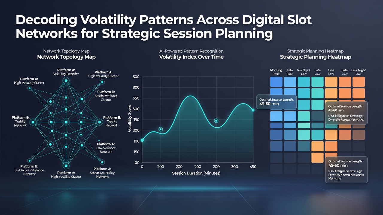 Analytical dashboard showing slot volatility trends and network performance statistics