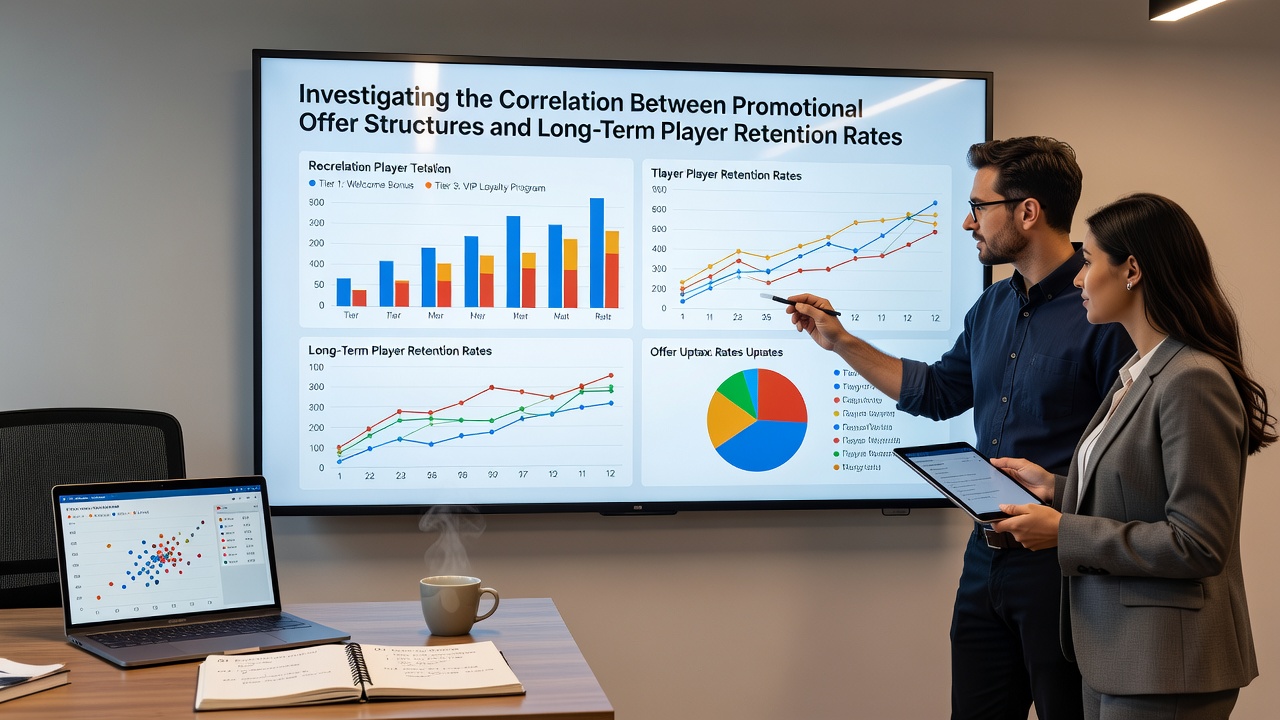 Chart displaying retention rate trends correlated with different promotional structures over 12-month periods
