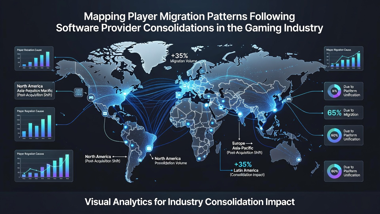 Charts and graphs illustrating player activity shifts and platform preferences post-consolidation