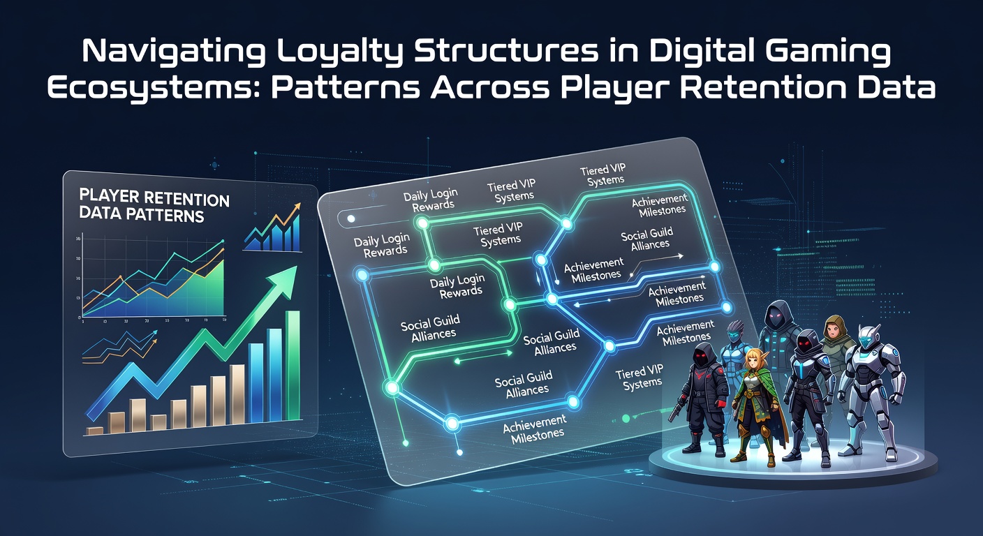 Visual representation of digital gaming loyalty tiers with player progression charts and reward icons
