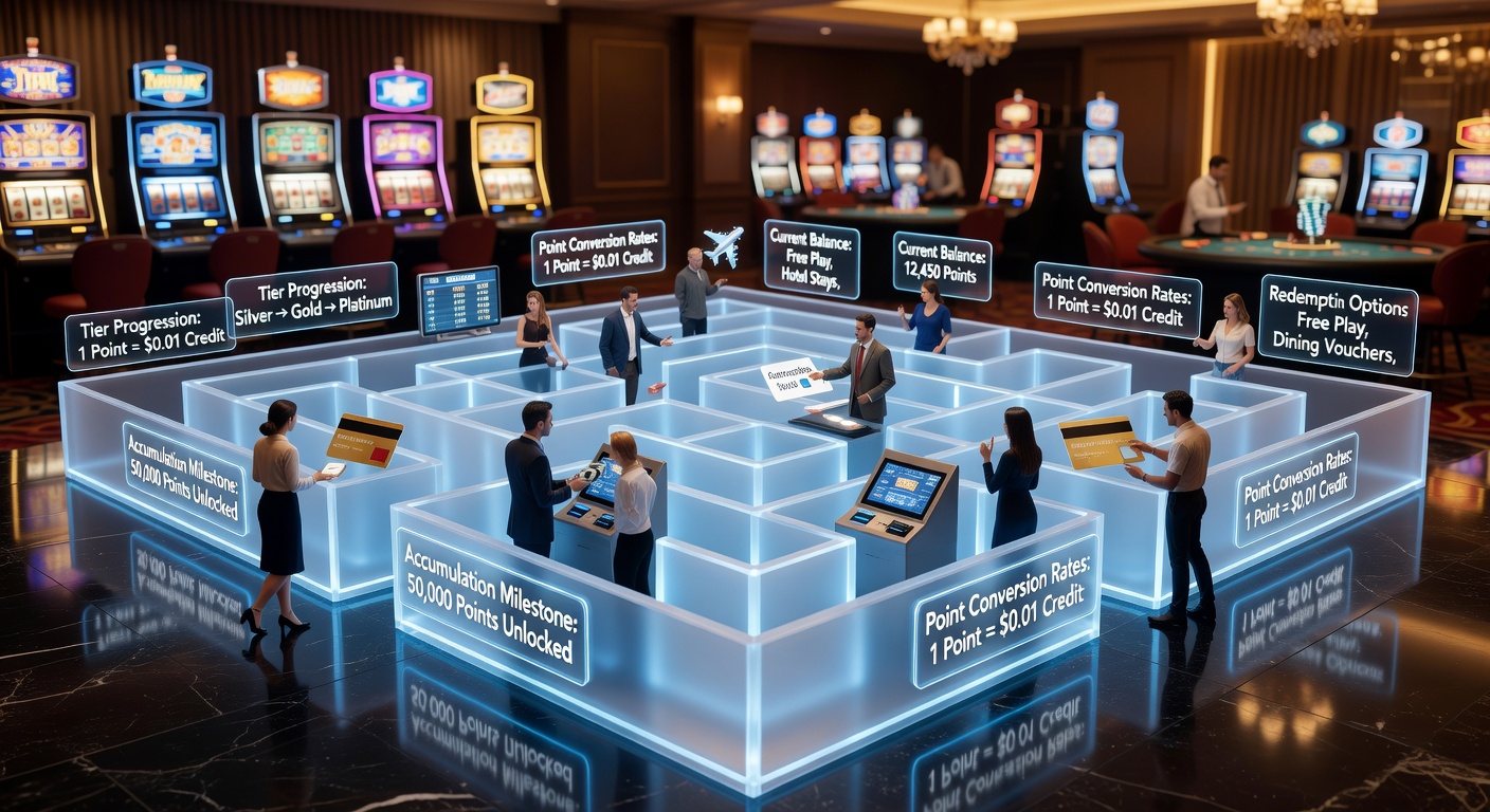 Player reviewing casino rewards catalog on tablet with various redemption options displayed