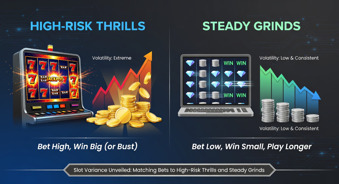Graph comparing high and low slot volatility payout curves over 1,000 spins